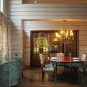Интерьер в доме из клееного бруса